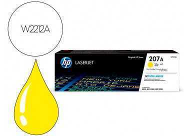 Toner hp 207a hp laserjet pro m255dw / m255nw / m282nw / m283fdn amarillo 1250 paginas
