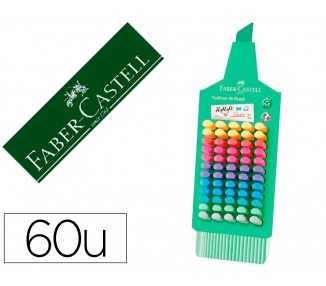 Rotulador faber fluorescente 1546 expositor de 60 unidades colores pastel surtidos