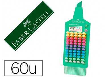 Rotulador faber fluorescente 1546 expositor de 60 unidades colores pastel surtidos