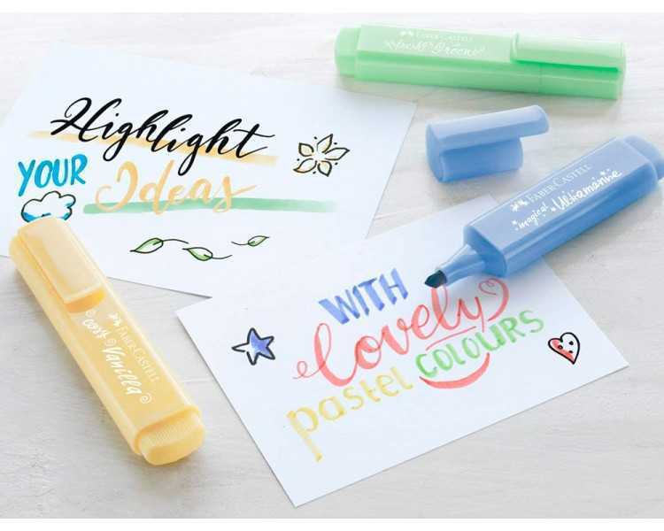 Rotulador faber fluorescente 1546 expositor de 60 unidades colores pastel surtidos