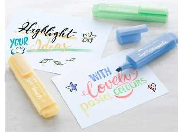 Rotulador faber fluorescente 1546 expositor de 60 unidades colores pastel surtidos