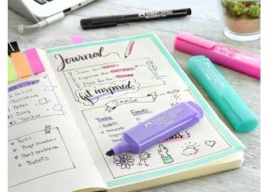 Rotulador faber fluorescente 1546 expositor de 60 unidades colores pastel surtidos
