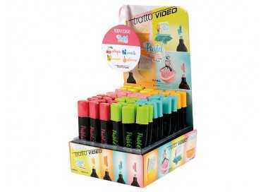 Rotulador tratto video pastel fluorescente expositor de 48 unidades colores surtidos Rotulador tratto video pastel fluorescente expositor de 48 unidades colores surtidos