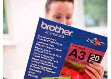 Papel fotografico brother premium plus brillo din a3 260g/m2 ink-jet pack de 20 hojas