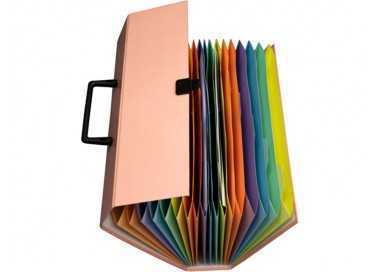 Maletin exacompta aquarel con fuelle carton forrado 18 departamentos colores surtidos Maletin exacompta aquarel con fuelle carton forrado 18 departamentos colores surtidos