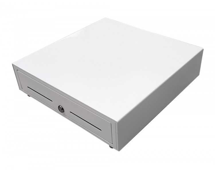 Cajon portamonedas 8 monederos 4 billeteros con llave manualblanco 410x415x110 mm