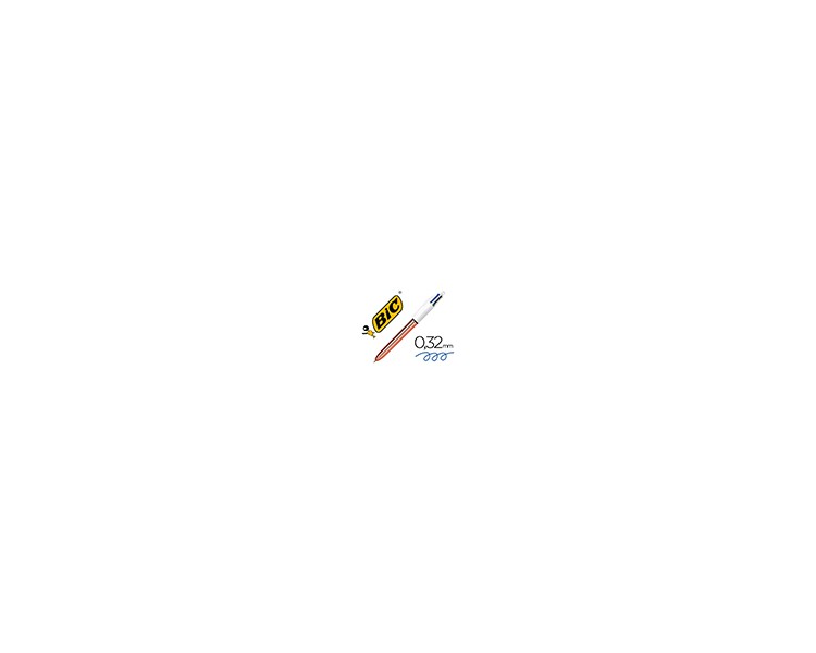 Boligrafo bic cuatro colores shine oro rosa punta de 1 mm