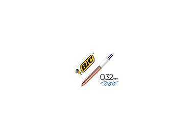 Boligrafo bic cuatro colores shine oro rosa punta de 1 mm