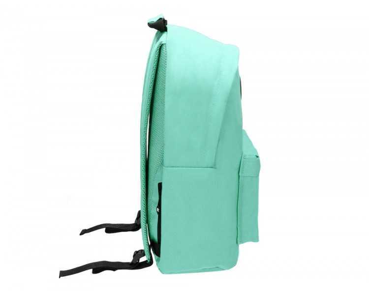 Cartera antartik mochila con asa y bolsillos con cremallera color verde menta 310x160x410 mm