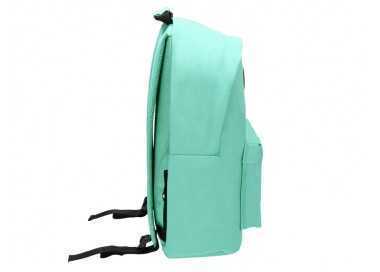 Cartera antartik mochila con asa y bolsillos con cremallera color verde menta 310x160x410 mm