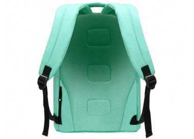 Cartera antartik mochila con asa y bolsillos con cremallera color verde menta 310x160x410 mm