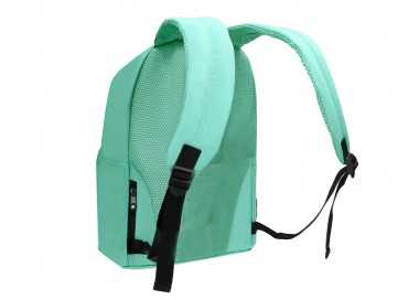 Cartera antartik mochila con asa y bolsillos con cremallera color verde menta 310x160x410 mm