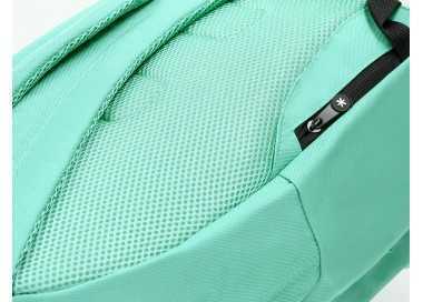 Cartera antartik mochila con asa y bolsillos con cremallera color verde menta 310x160x410 mm