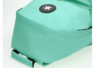 Cartera antartik mochila con asa y bolsillos con cremallera color verde menta 310x160x410 mm