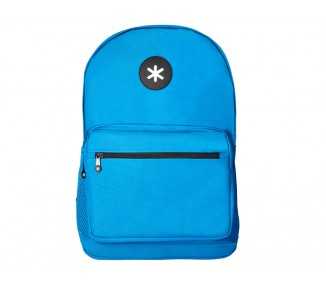 Cartera antartik mochila con asa y bolsillo frontal concremallera color azul 320x140x430 mm