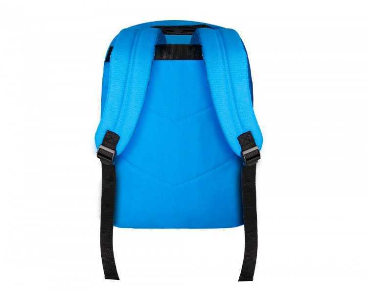 Cartera antartik mochila con asa y bolsillo frontal concremallera color azul 320x140x430 mm
