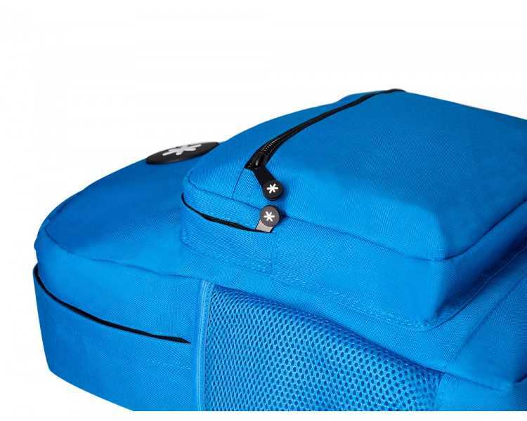 Cartera antartik mochila con asa y bolsillo frontal concremallera color azul 320x140x430 mm