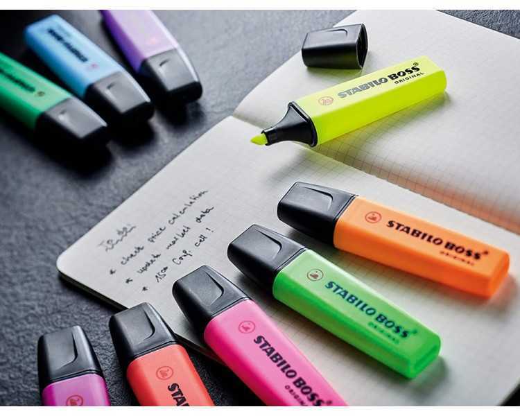 Rotulador stabilo boss fluorescente 70 verde estuche de 4 unidades