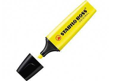 Rotulador stabilo boss fluorescente 70 amarillo estuche de 4 unidades