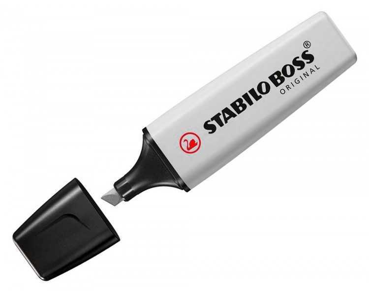 Rotulador stabilo boss fluorescente 70 pastel gris polvoriento