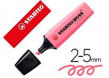 Rotulador stabilo boss fluorescente 70 pastel fucsia helado