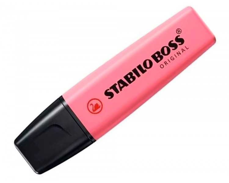 Rotulador stabilo boss fluorescente 70 pastel fucsia helado