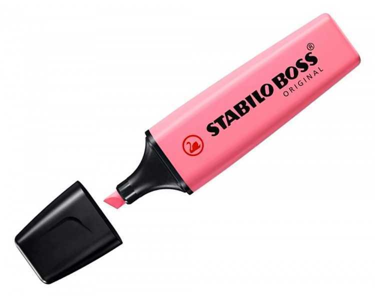 Rotulador stabilo boss fluorescente 70 pastel fucsia helado