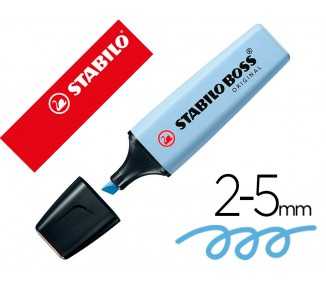 Rotulador stabilo boss fluorescente 70 pastel azul ventoso