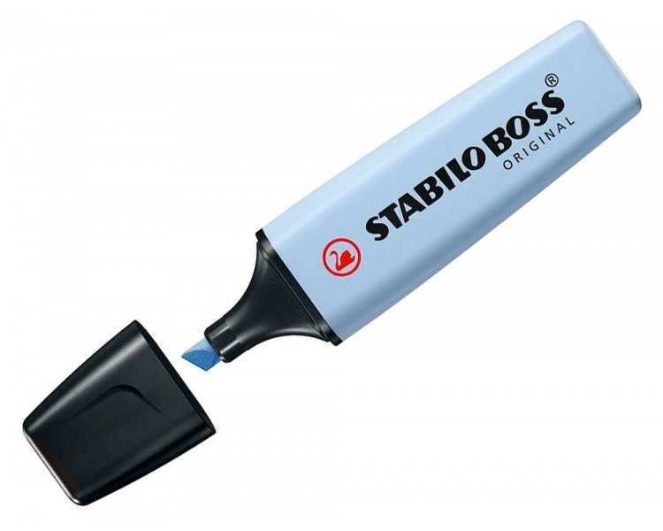 Rotulador stabilo boss fluorescente 70 pastel azul ventoso
