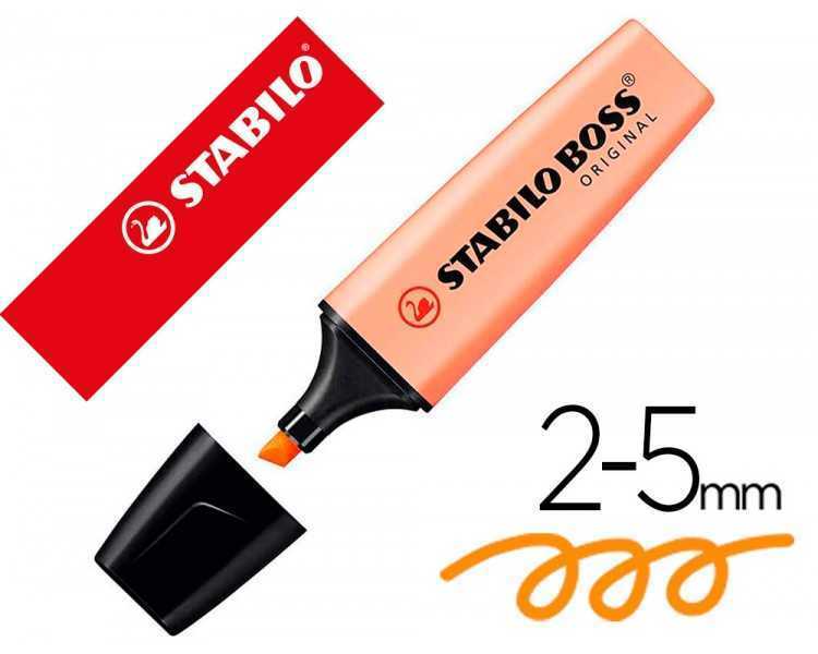 Rotulador stabilo boss fluorescente 70 pastel naranja palido
