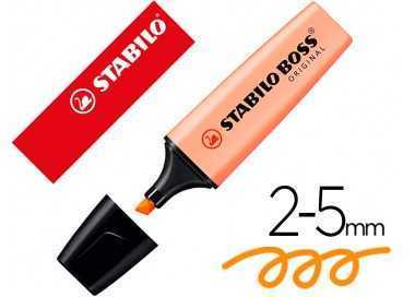 Rotulador stabilo boss fluorescente 70 pastel naranja palido