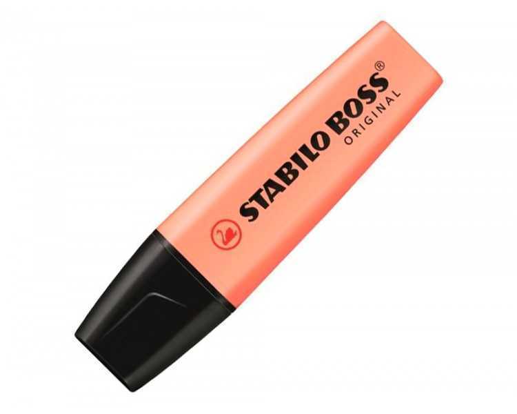 Rotulador stabilo boss fluorescente 70 pastel naranja palido