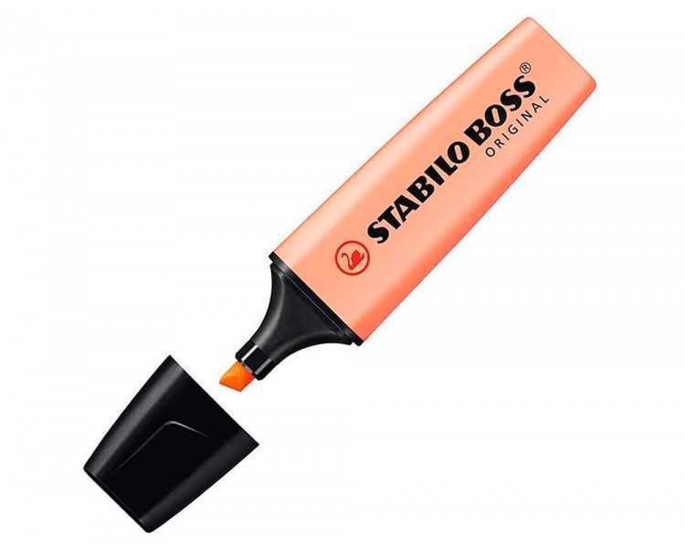 Rotulador stabilo boss fluorescente 70 pastel naranja palido