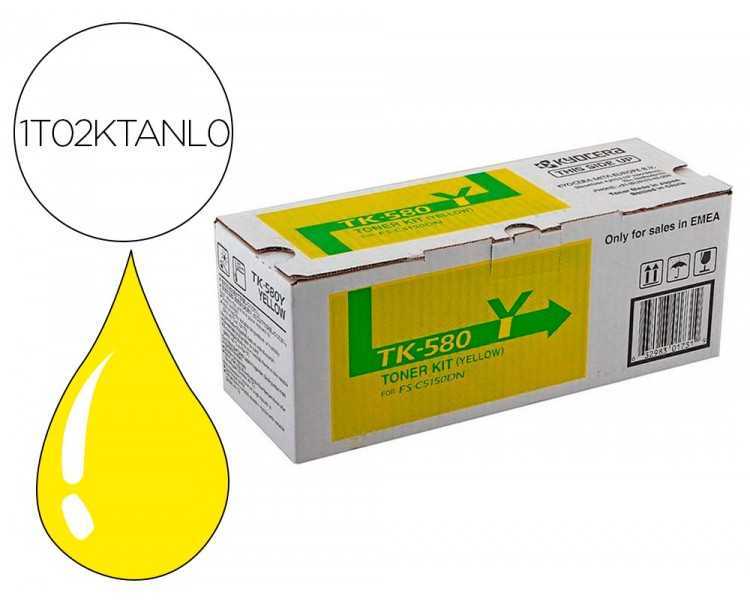 Toner kyocera -mita fs-c5150dn p6021cdn amarillo tk-580y
