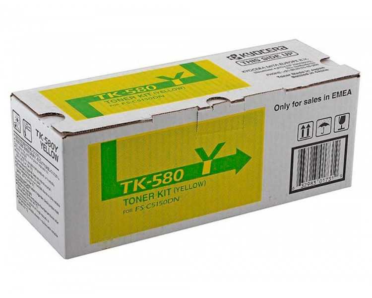 Toner kyocera -mita fs-c5150dn p6021cdn amarillo tk-580y
