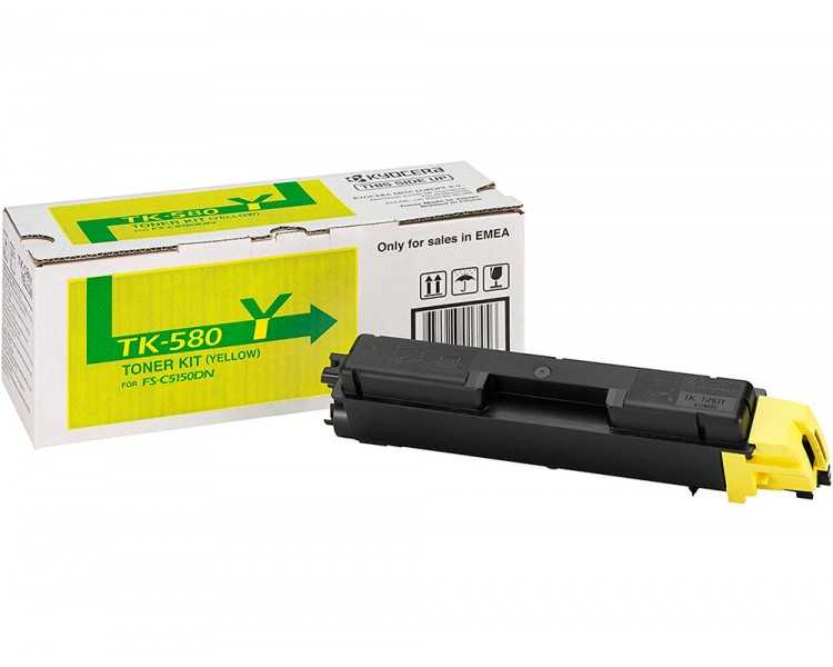 Toner kyocera -mita fs-c5150dn p6021cdn amarillo tk-580y