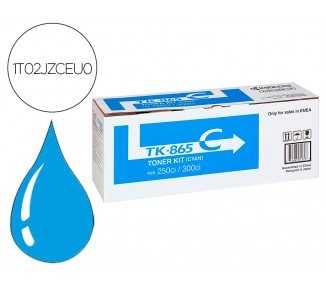 Toner kyocera -mita copiadora cian taskalfa 200ci / 300ci tk865c 12.000 paginas