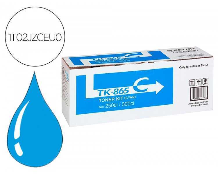 Toner kyocera -mita copiadora cian taskalfa 200ci / 300ci tk865c 12.000 paginas