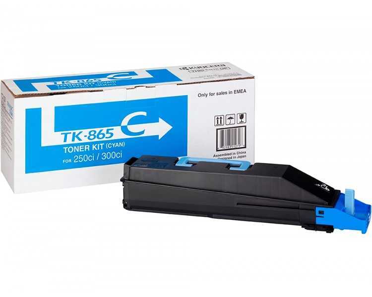 Toner kyocera -mita copiadora cian taskalfa 200ci / 300ci tk865c 12.000 paginas