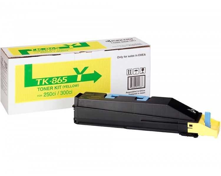 Toner tk865y kyocera -mita copiadora amarillo taskalfa 200ci / 300ci 12.000 paginas