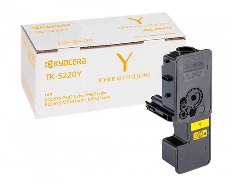 Toner kyocera mita tk-5220y amarillo ecosys m5521cdw, ecosys m5521cdn 1200 pag
