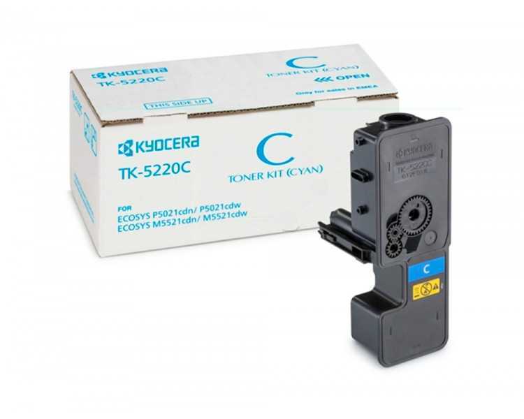 Toner kyocera mita tk-5220c cian ecosys m5521cdw, ecosys m5521cdn 1200 pag