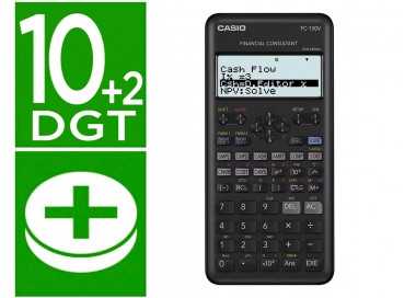 Calculadora casio fc-100v financiera 4 lineas 10+2 digitos almacenamiento flash calculo de ganancias con tapa