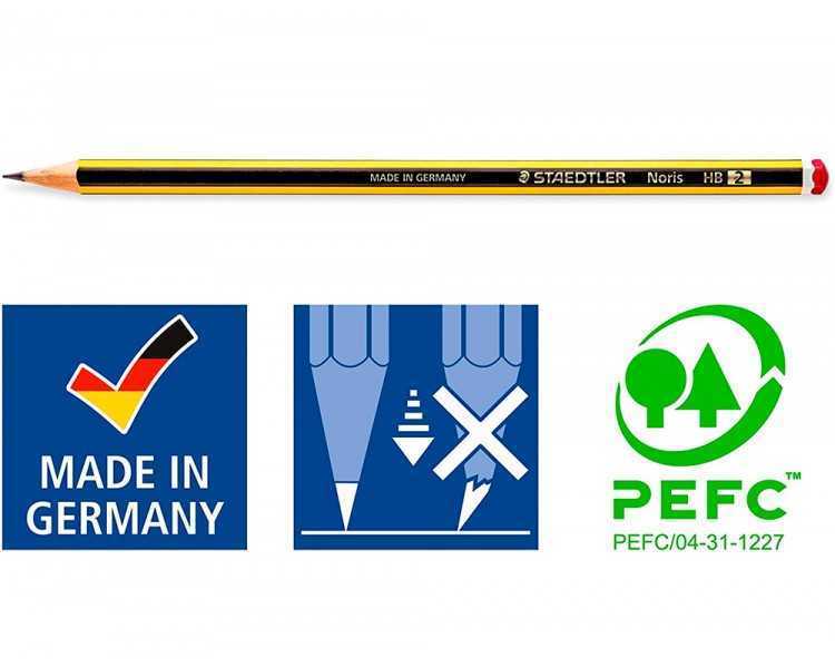 Lapices de grafito staedtler noris n.2 hb blister de 10 unidades