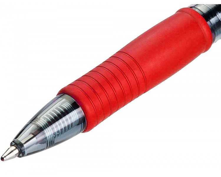 Boligrafo pilot g-2 rojo tinta gel retractil sujecion de caucho en blister