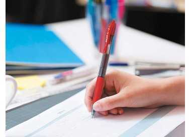 Boligrafo pilot g-2 rojo tinta gel retractil sujecion de caucho en blister