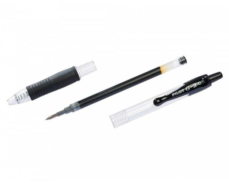 Boligrafo pilot g-2 negro tinta gel retractil sujecion de caucho en blister