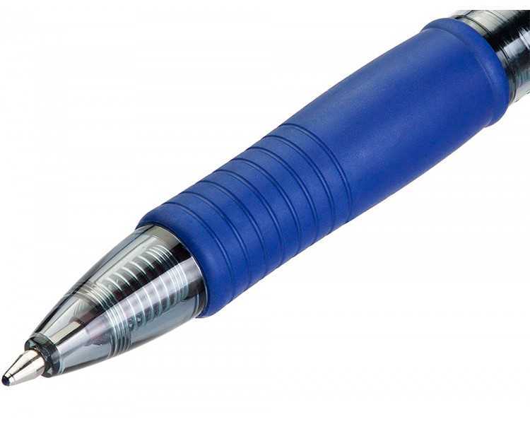 Boligrafo pilot g-2 azul tinta gel retractil sujecion de caucho en blister