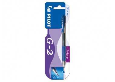 Boligrafo pilot g-2 azul tinta gel retractil sujecion de caucho en blister Boligrafo pilot g-2 azul tinta gel retractil sujecion de caucho en blister