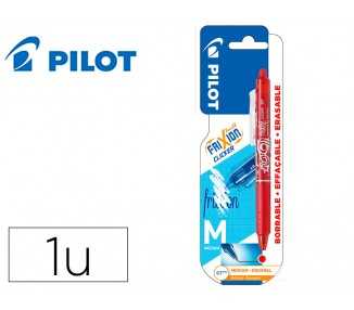 Boligrafo pilot frixion clicker borrable 0,7 mm punta media rojo en blister